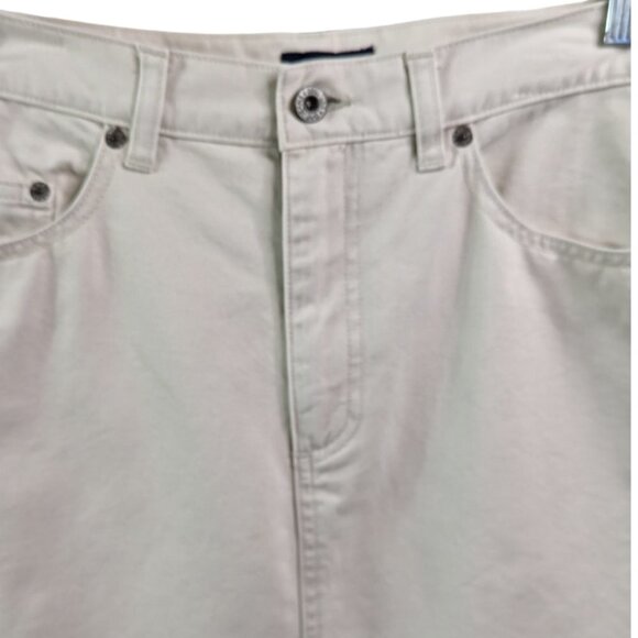 GAP A-line Cotton Denim Mini Skirt Tan Size 10 - Picture 3 of 12